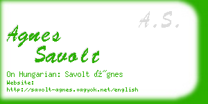 agnes savolt business card